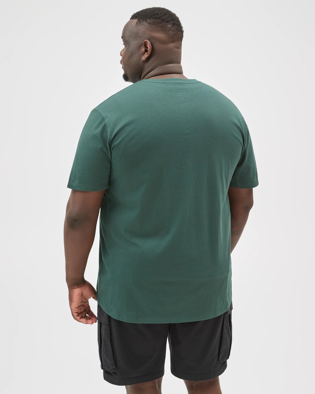 Plus Size Australian Cotton Crew T-Shirt - Green 6 of 6