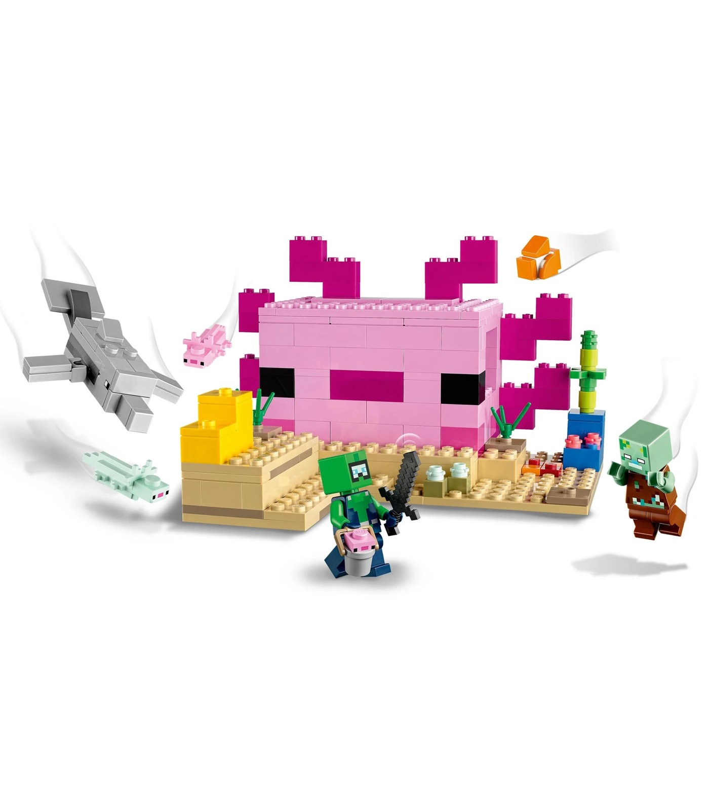 Lego Minecraft The Axolotl House Building Toy 21247 : Target