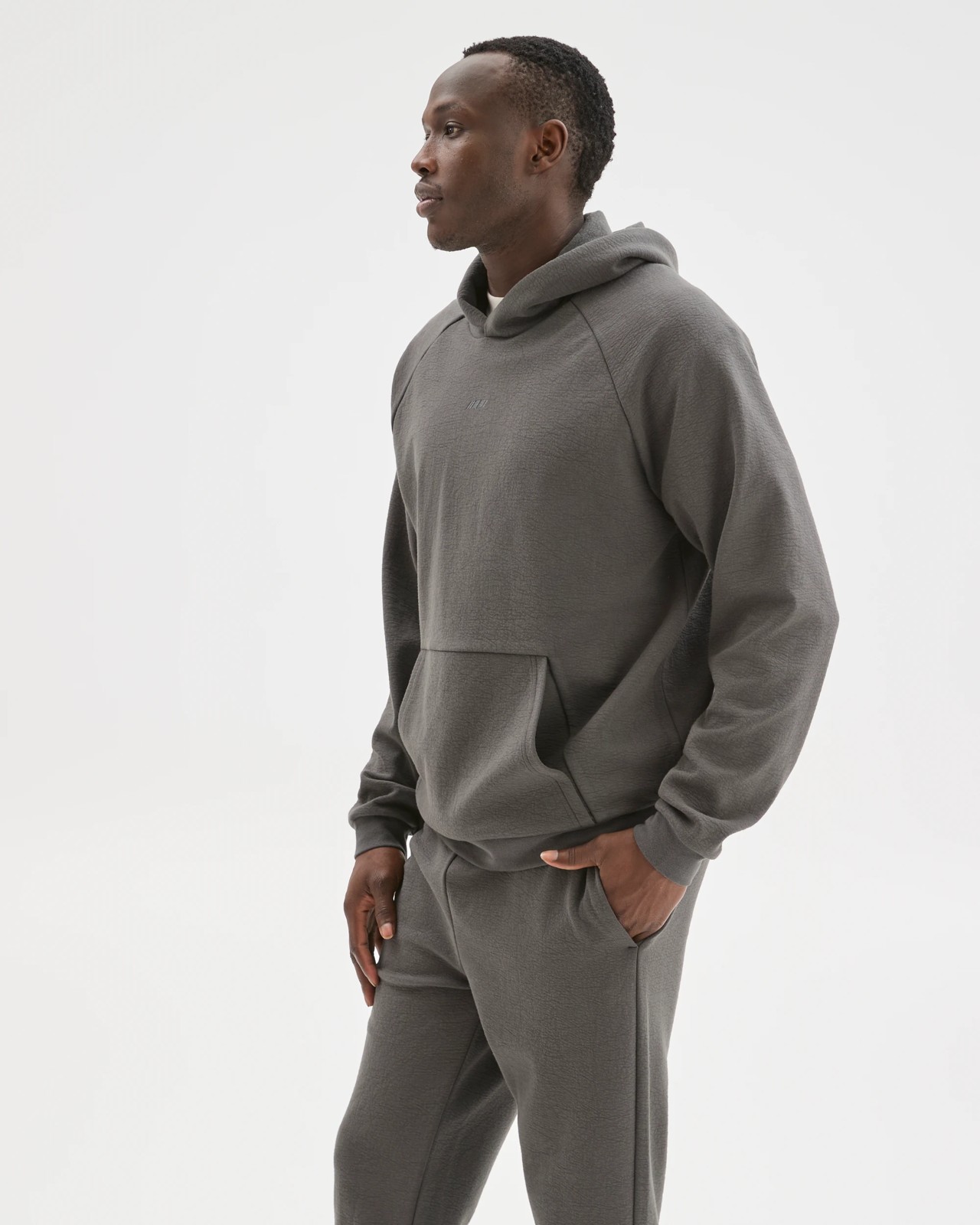 Active Crinkle Textured Hoodie - Charcoal 3 of 6