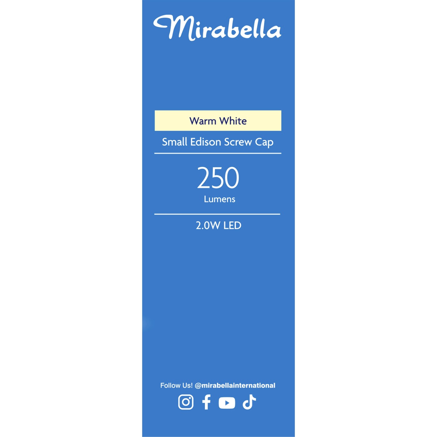 Mirabella Filament LED 2W E14 Small Edison Screw Light Bulb - Clear Warm White 5 of 6