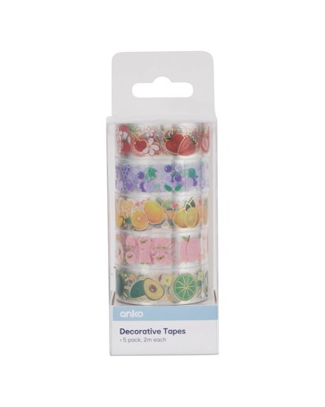 Anko 5 Pack Decorative Tapes - Fruit