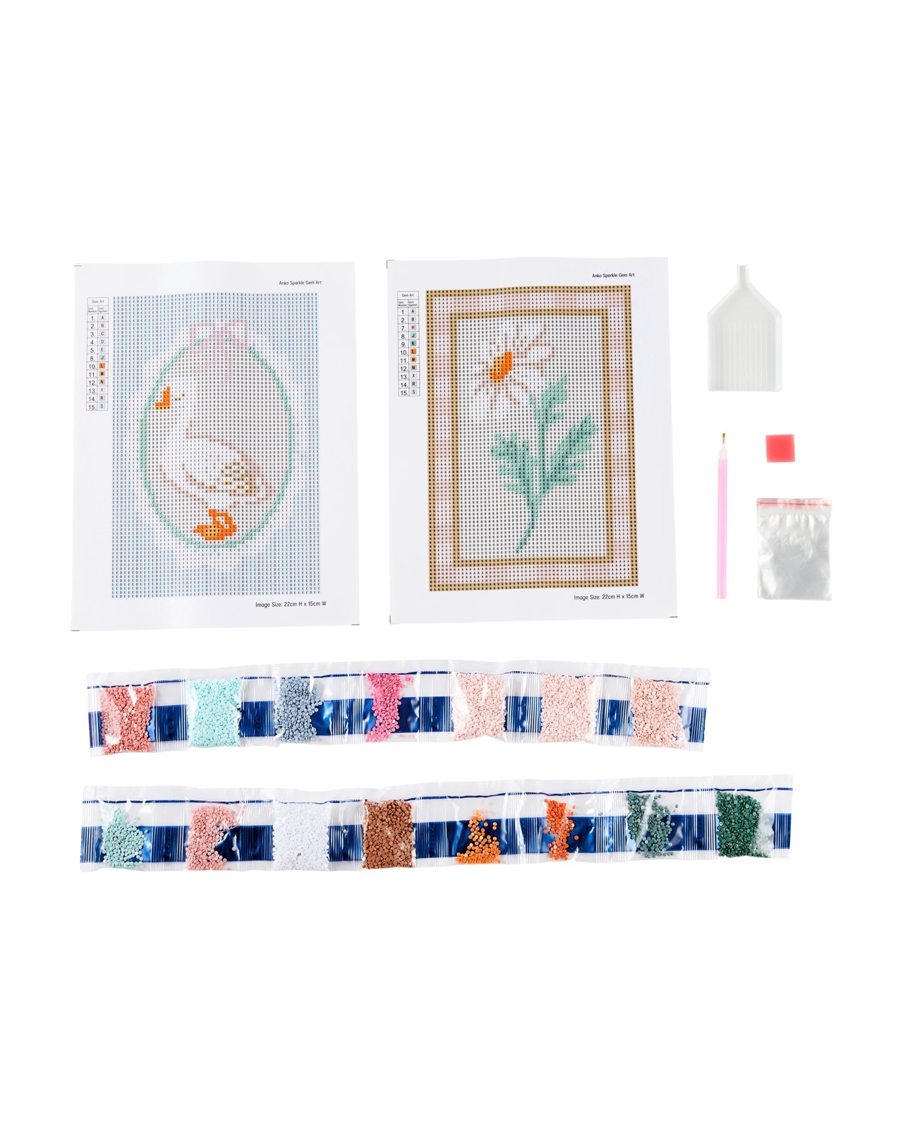 2 Pack DIY Sparkle Gem Art, Cottage - Anko 2 of 6