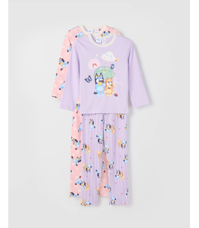 Bluey Australian Cotton 2 Pack Younger Girls Knit Pyjama Set