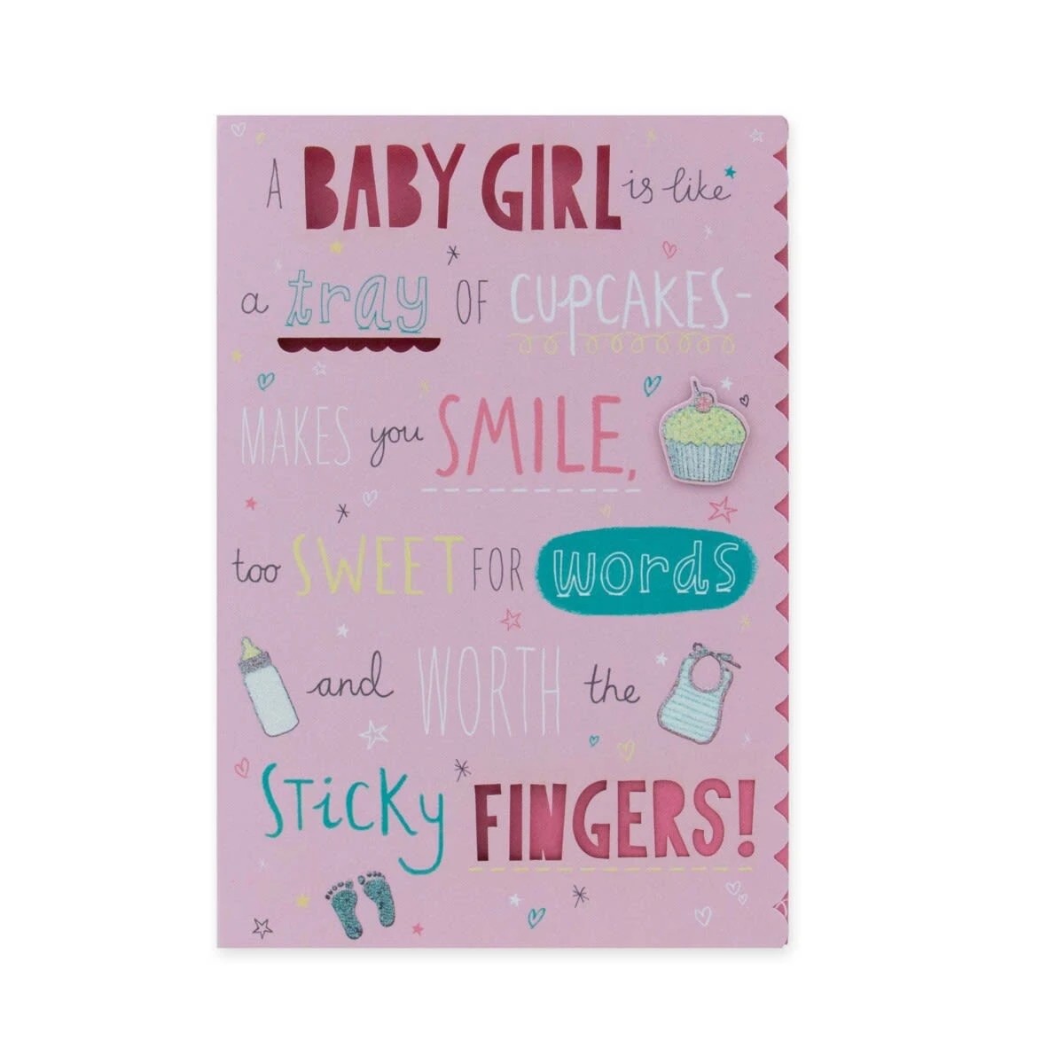 Connections from Hallmark Baby Girl Congratulations Card - Too Sweet 3 of 3