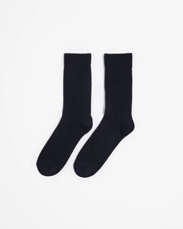Australian Cotton Blend Textured Crew Business Socks - Maxx
