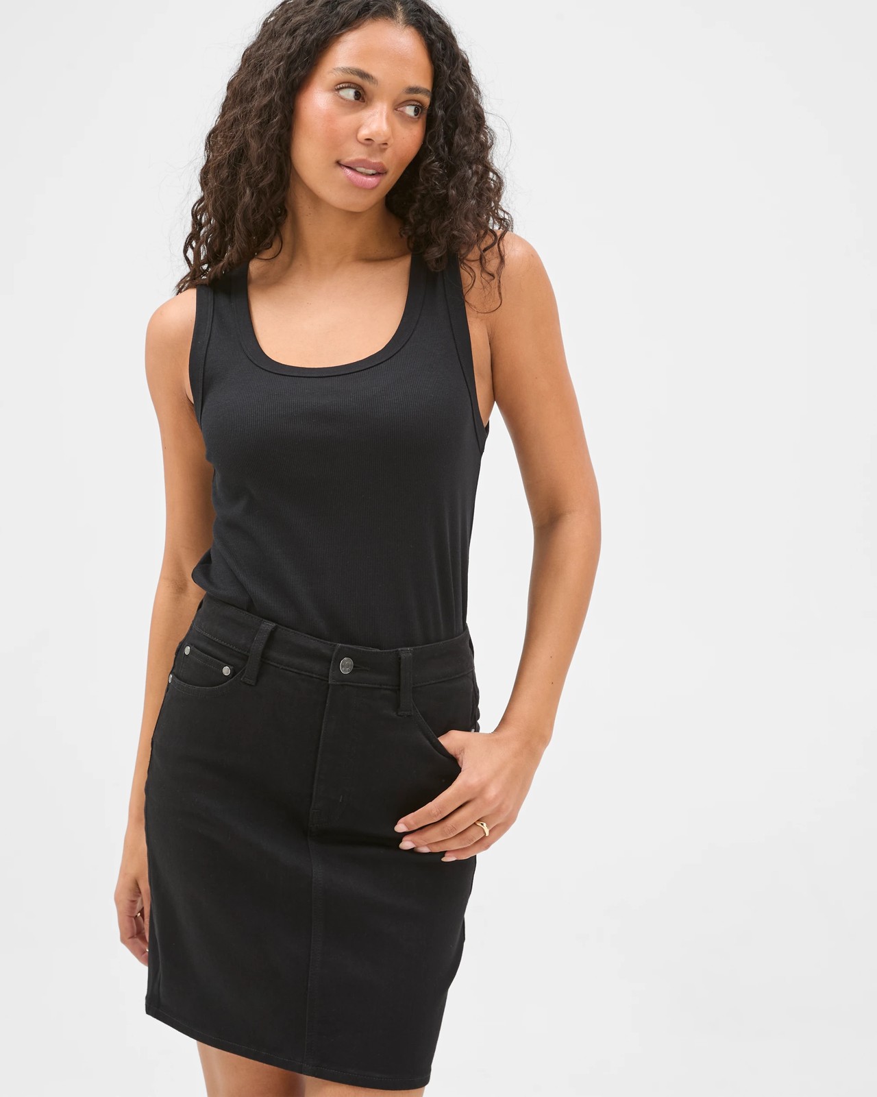 Shape Your Body Classic Mini Denim Skirt 3 of 6