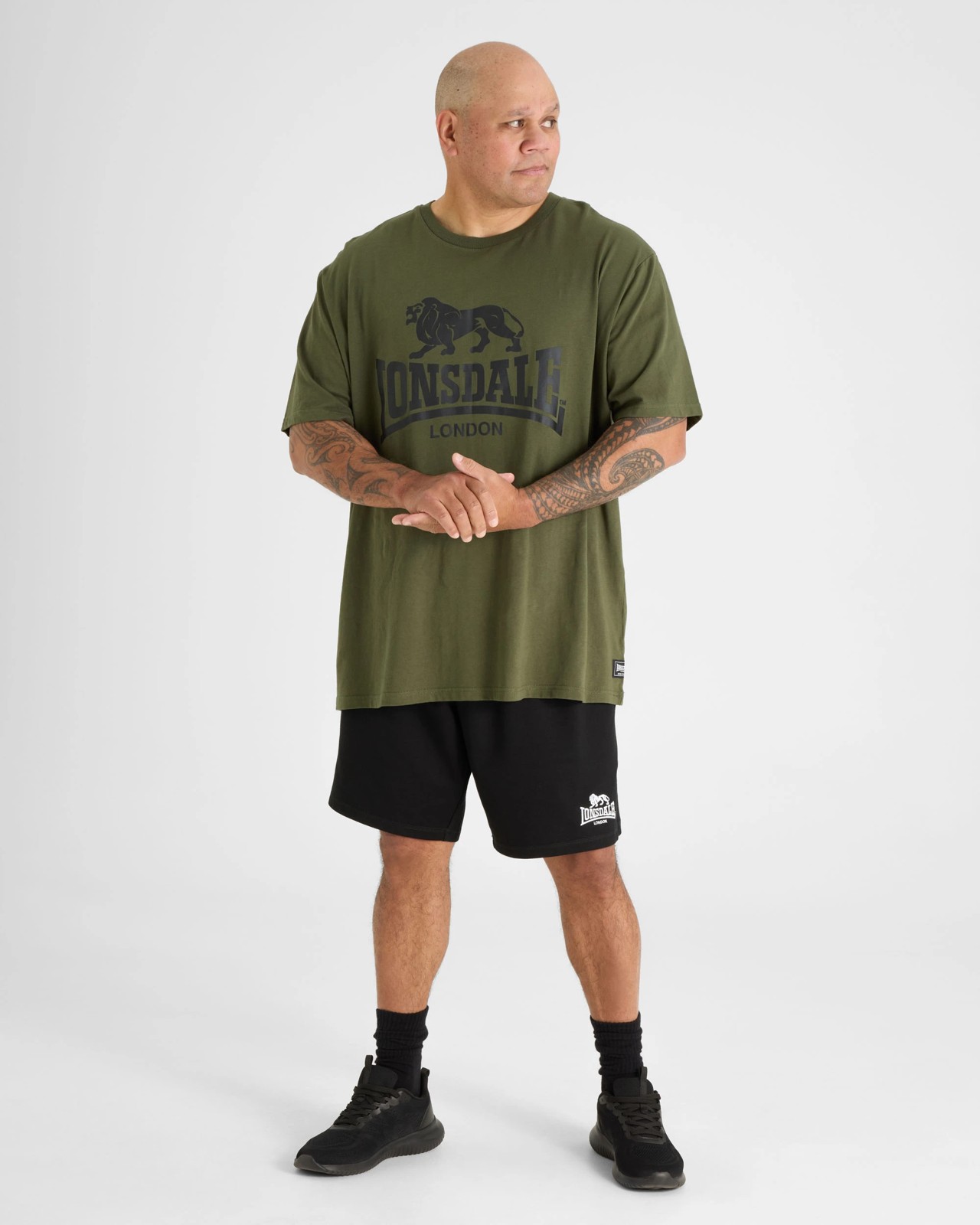 Lonsdale London Plus Size T-Shirt - GreenOlive 5 of 5
