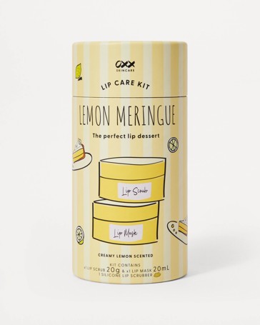 OXX Skincare Lemon Meringue Lip Care Kit- Creamy Lemon Scented