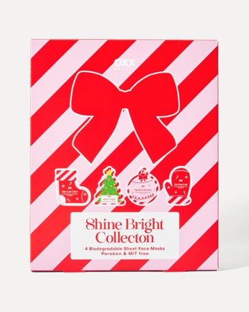OXX Beauty 4 Pack Shine Bright Collection Sheet Face Masks