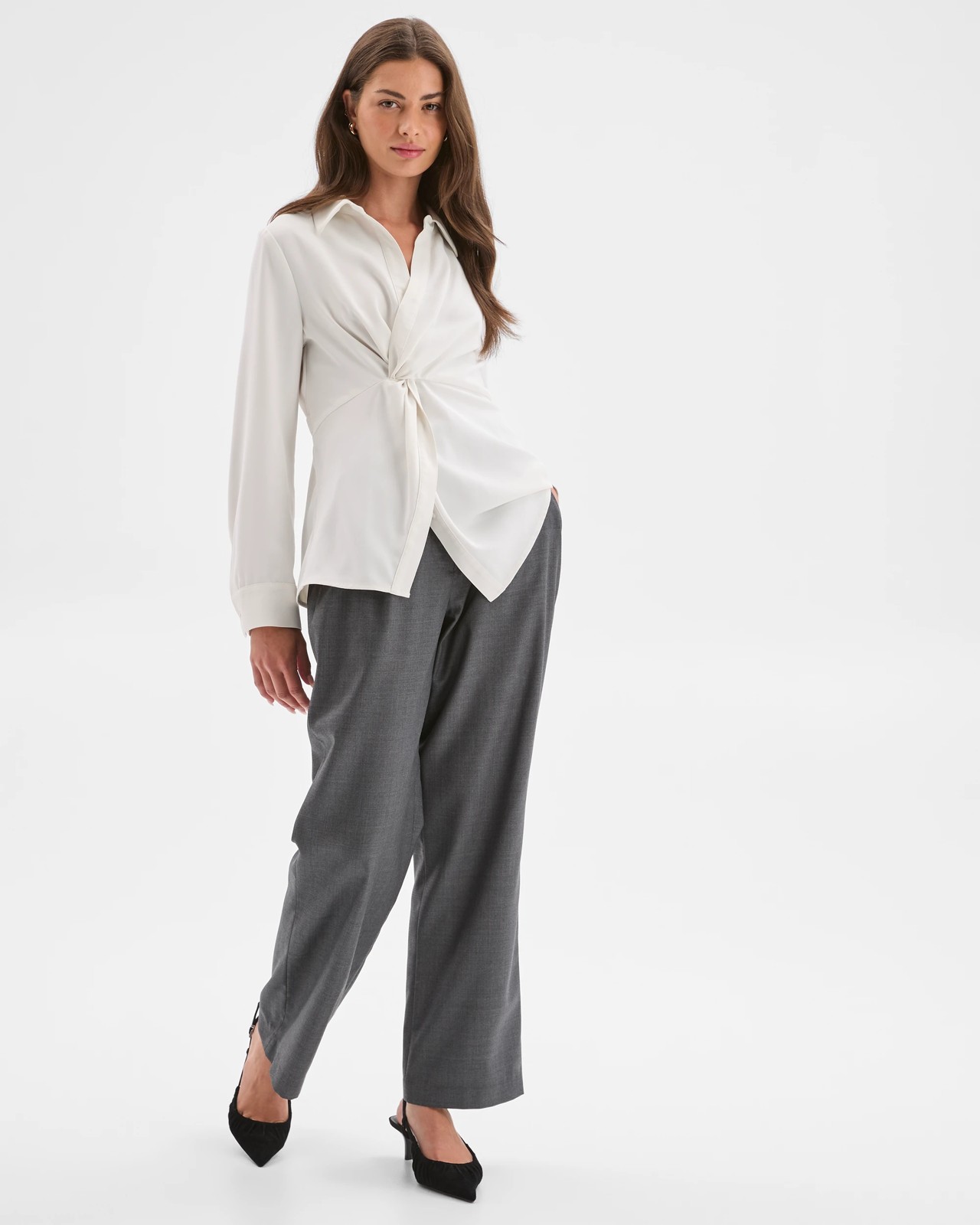 Petites Tailored Straight Leg Pants 3 of 6
