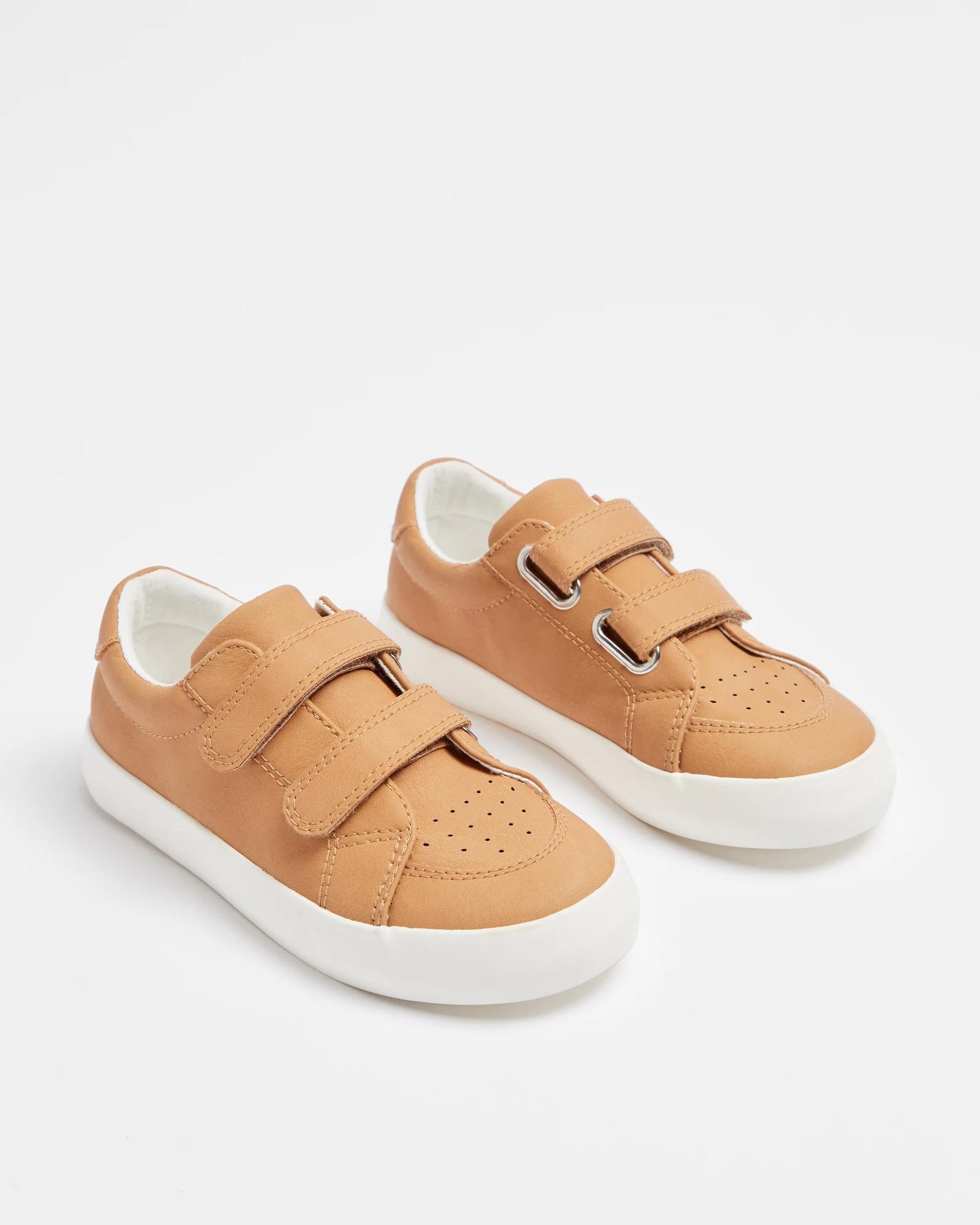 Kids Double Strap Retro Sneakers Tan White Target Australia   475 68207809 2 260A33