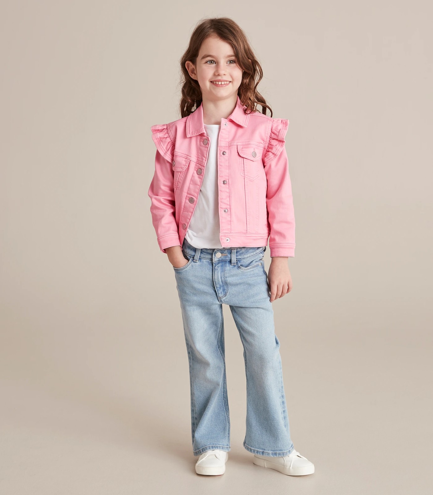 Target pink cheap denim jacket