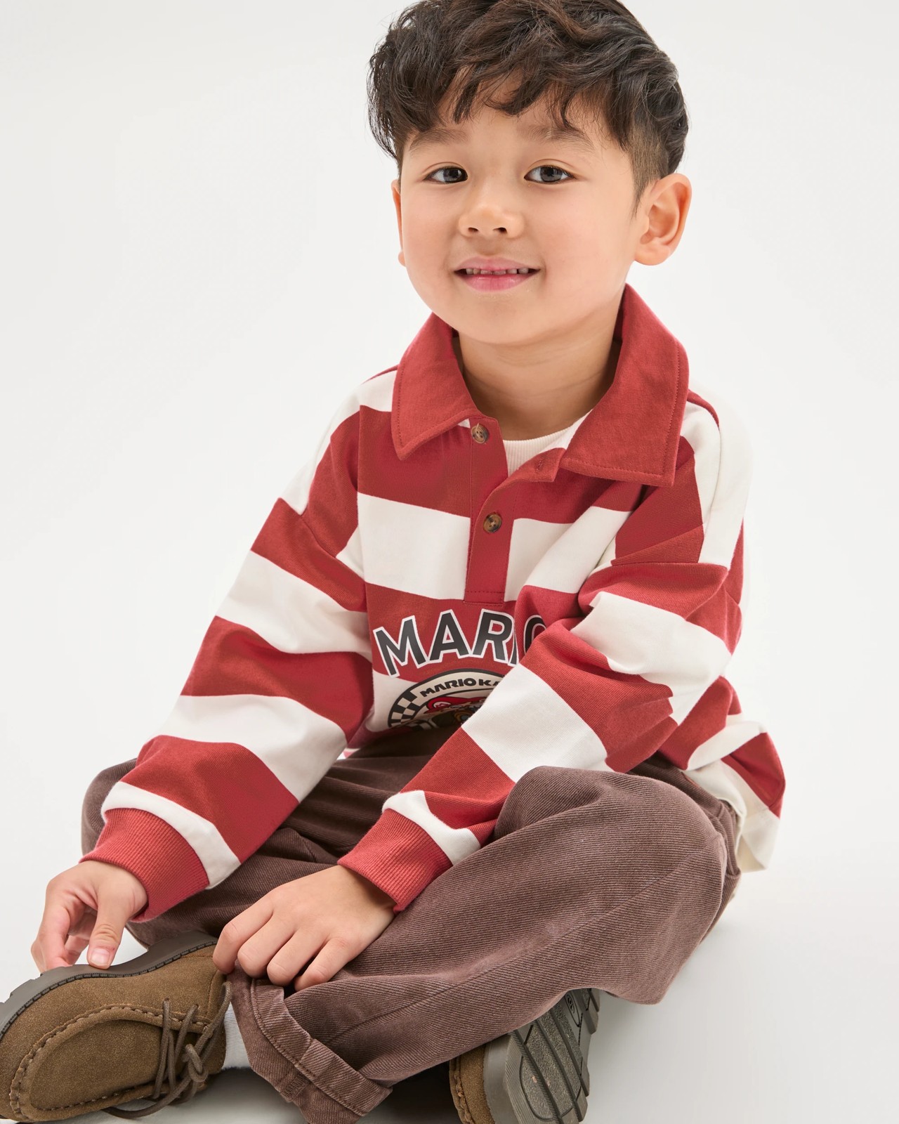 Super Mario Australian Cotton Striped Rugby Polo Jumper 4 of 6