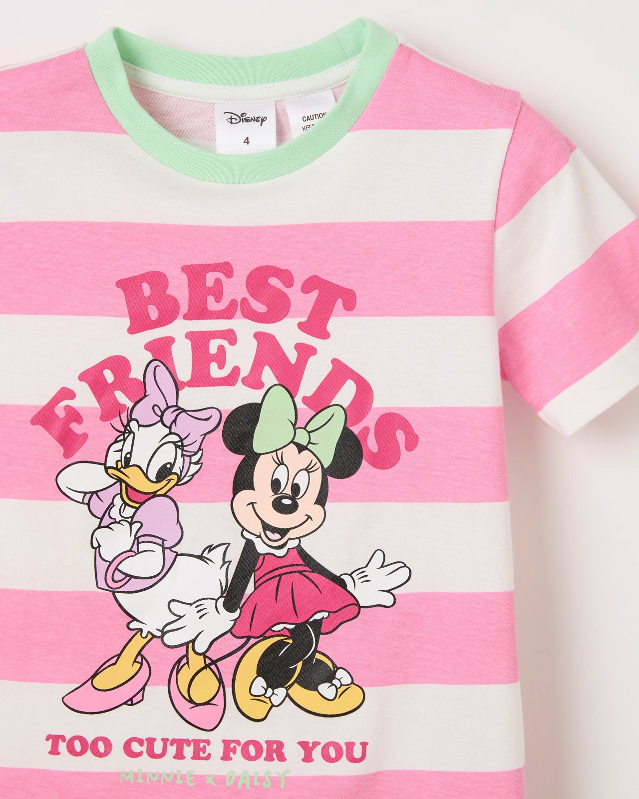 Disney Organic Cotton 2 Pack Younger Girls Pyjama Set - Pink Minnie 4 of 5