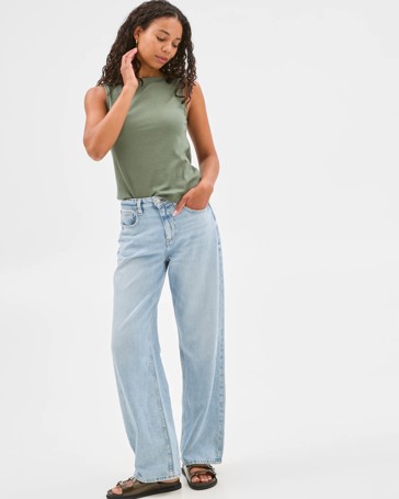 Soft Touch Boat Neck Rib Tank Top