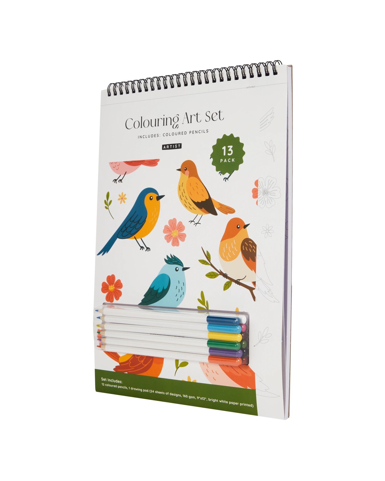 Anko 13 Pack Colouring Art Set - Birds 3 of 5