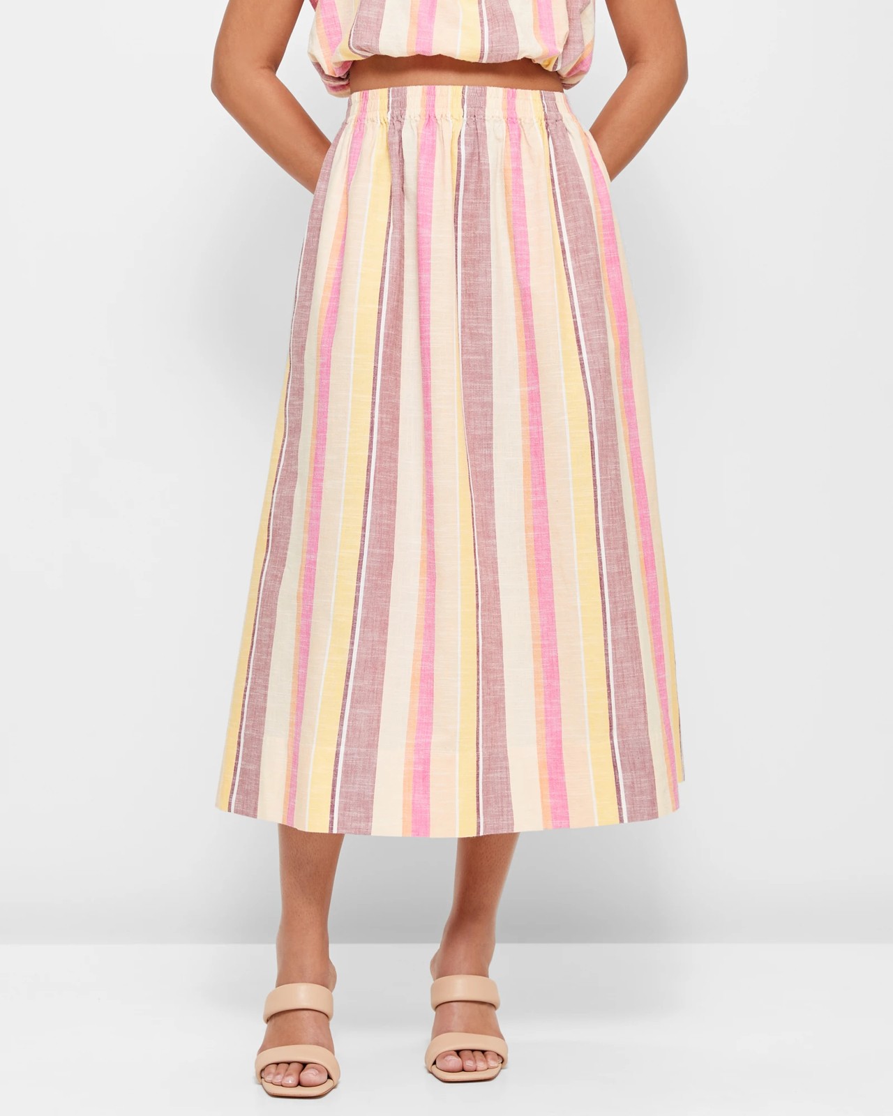 Shirred Midi Skirt | Target Australia