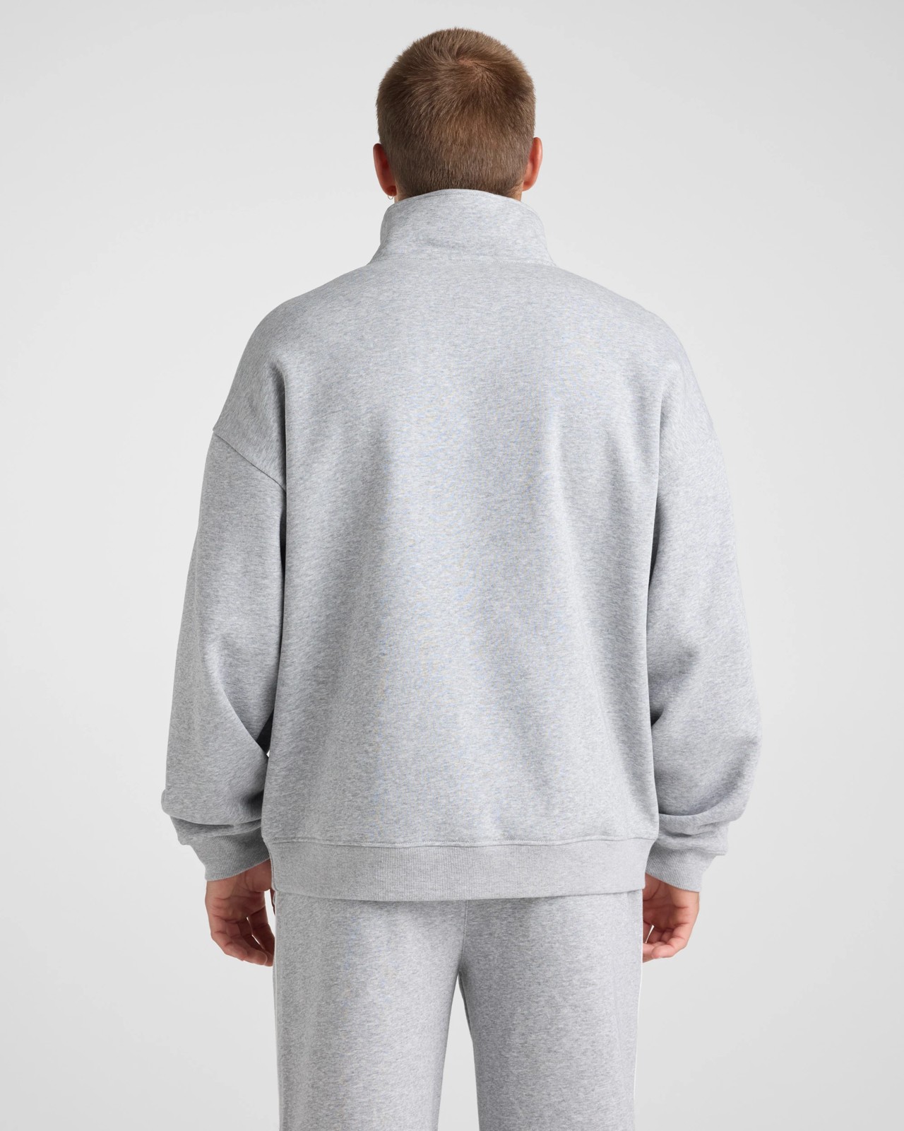 Lonsdale London Relaxed Sport Quarter Zip - Grey Marle 2 of 5