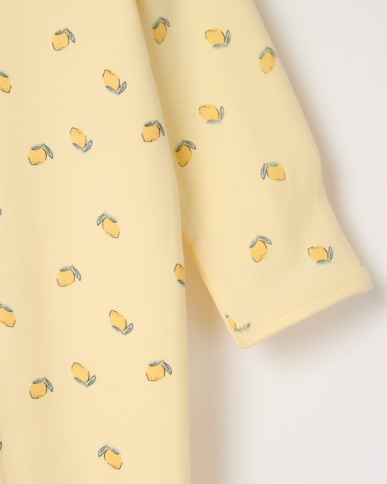 Baby Organic Cotton Zip Coverall - Lemon Anise Flower 2 of 2