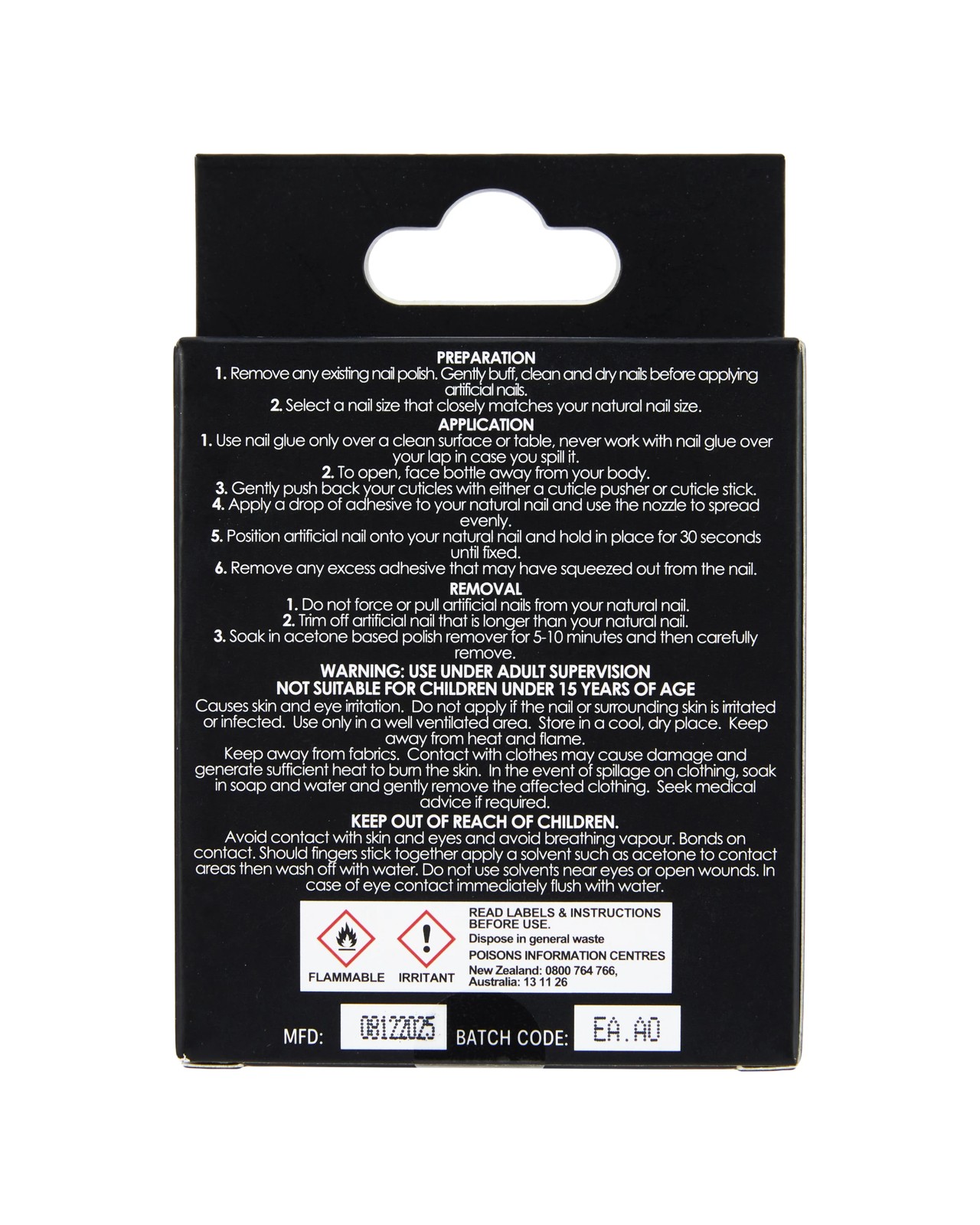 OXX Cosmetics 24 Pack Artificial Nails with Adhesive - Stiletto - Orange 4 of 4