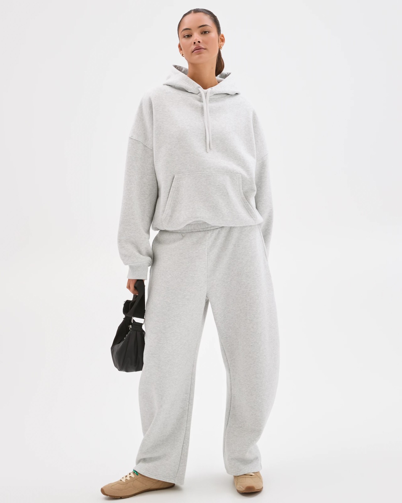 Lily Loves Australian Cotton Blend Hoodie - Silver Marle 4 of 5