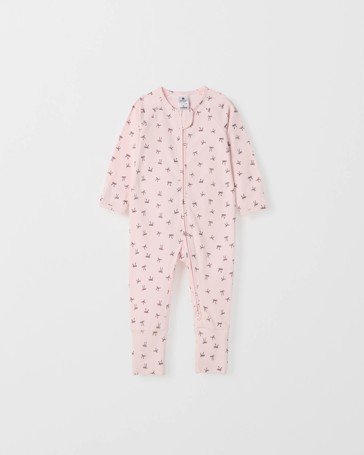 Baby Organic Cotton Zip Front Footless Coverall