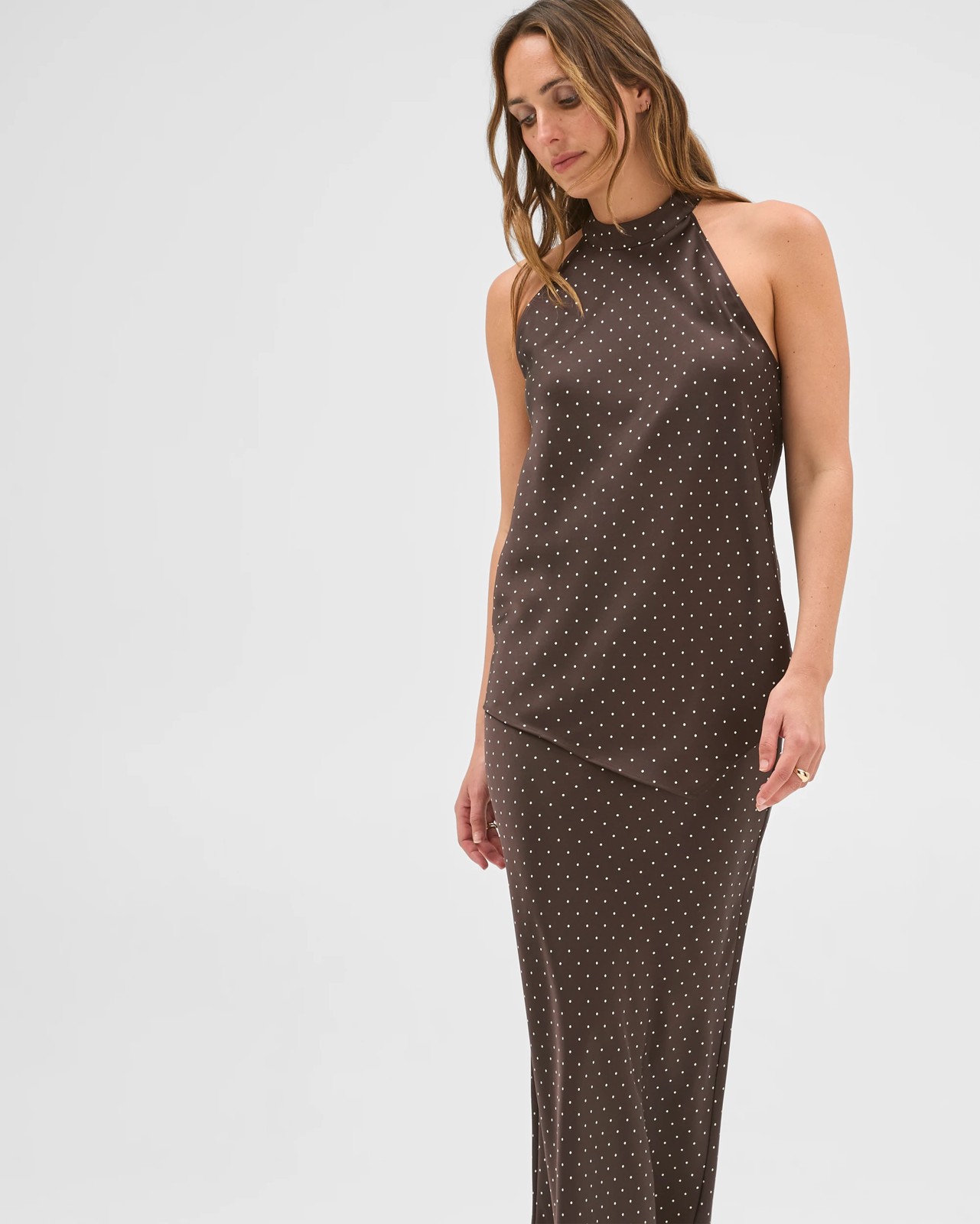 Preview Sleeveless Halter Neck Satin Top 4 of 6