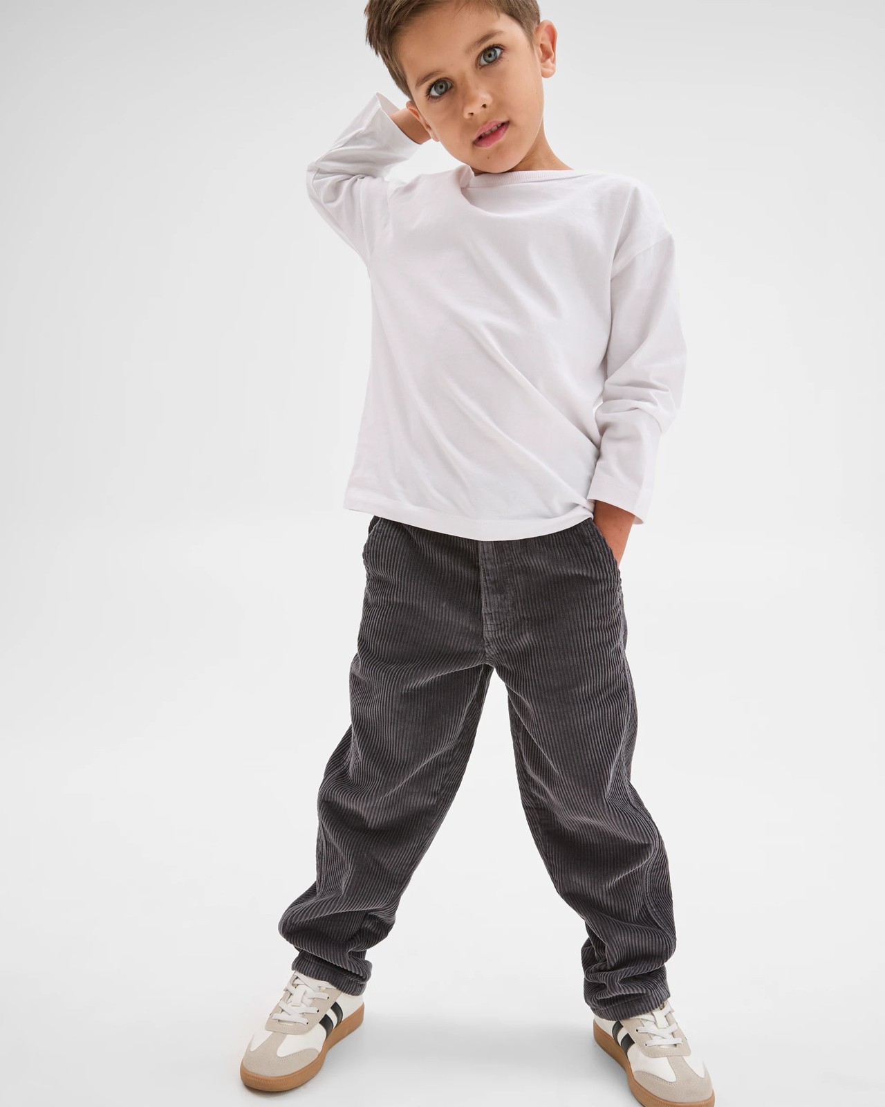 Australian Cotton Corduroy Pants - Charcoal 3 of 5