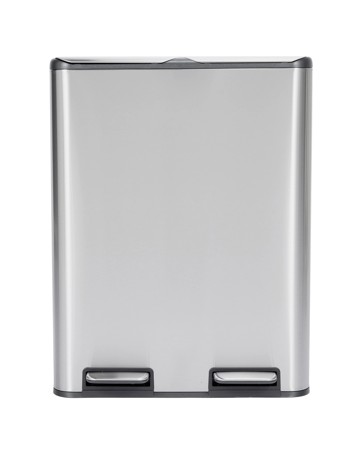 Anko 60L Dual Compartment Bin - Silver
