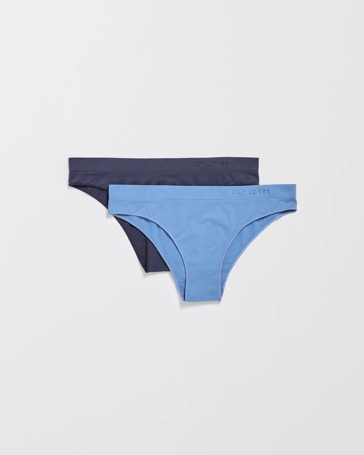 Lily Loves 2 Pack Seamfree Embossed Brazilian Briefs