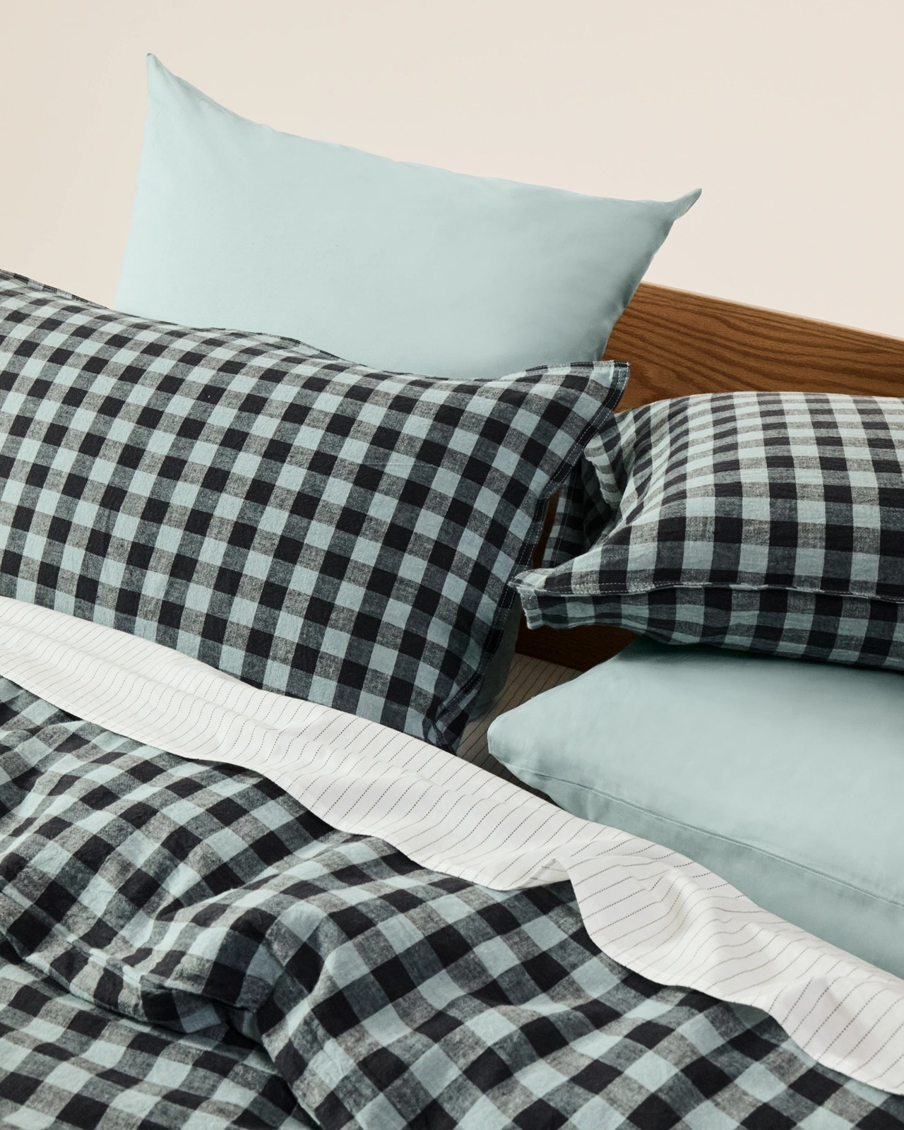 Darby Gingham Linen/Cotton Quilt Cover Set 4 of 6