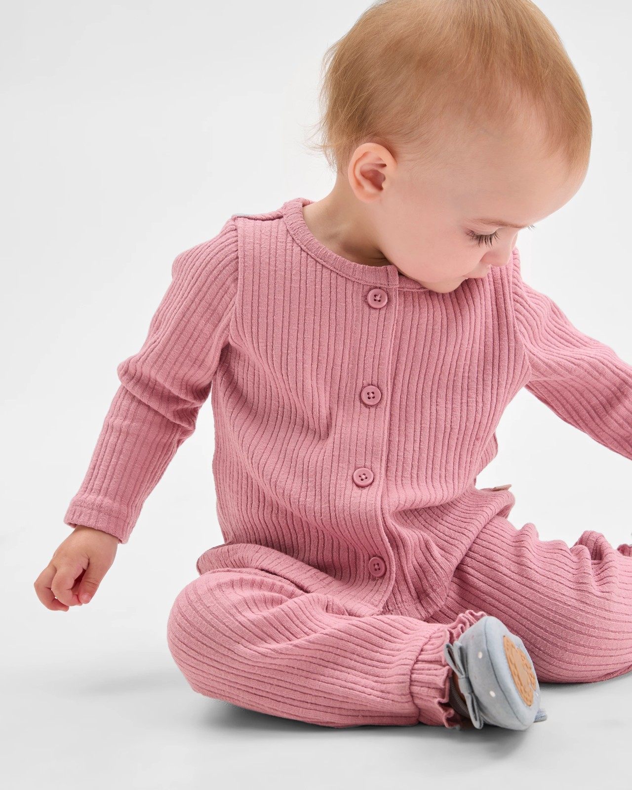 Baby Rib Cardigan and Pants Set 3 of 5