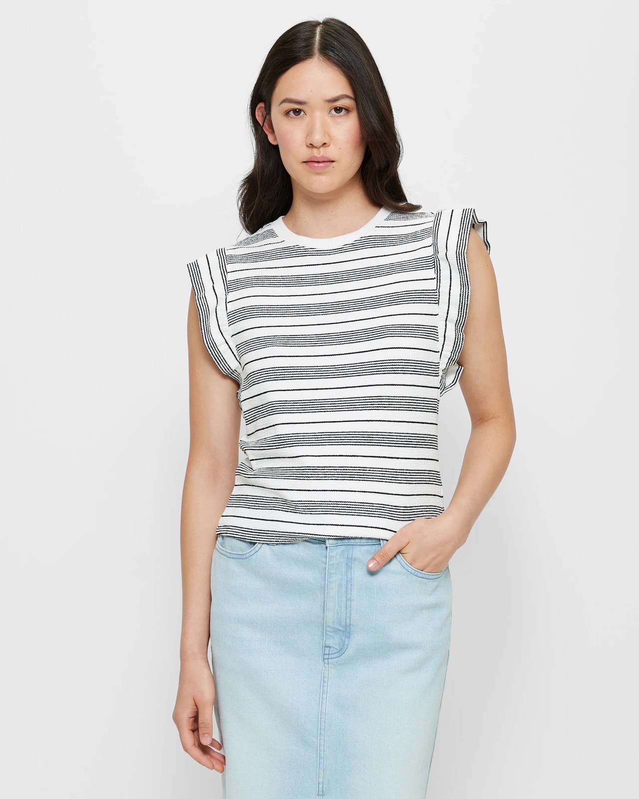 Ruffle Sleeve Top Target Australia