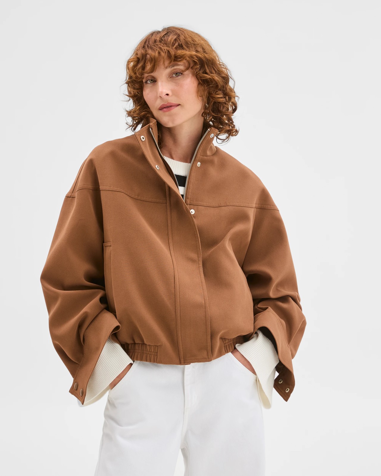 Brushed Twill Bomber Jacket 2 of 5