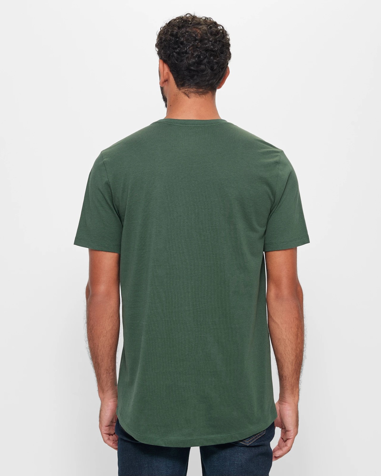 Australian Cotton Curved Hem T-Shirt - Jungle Green | Target Australia