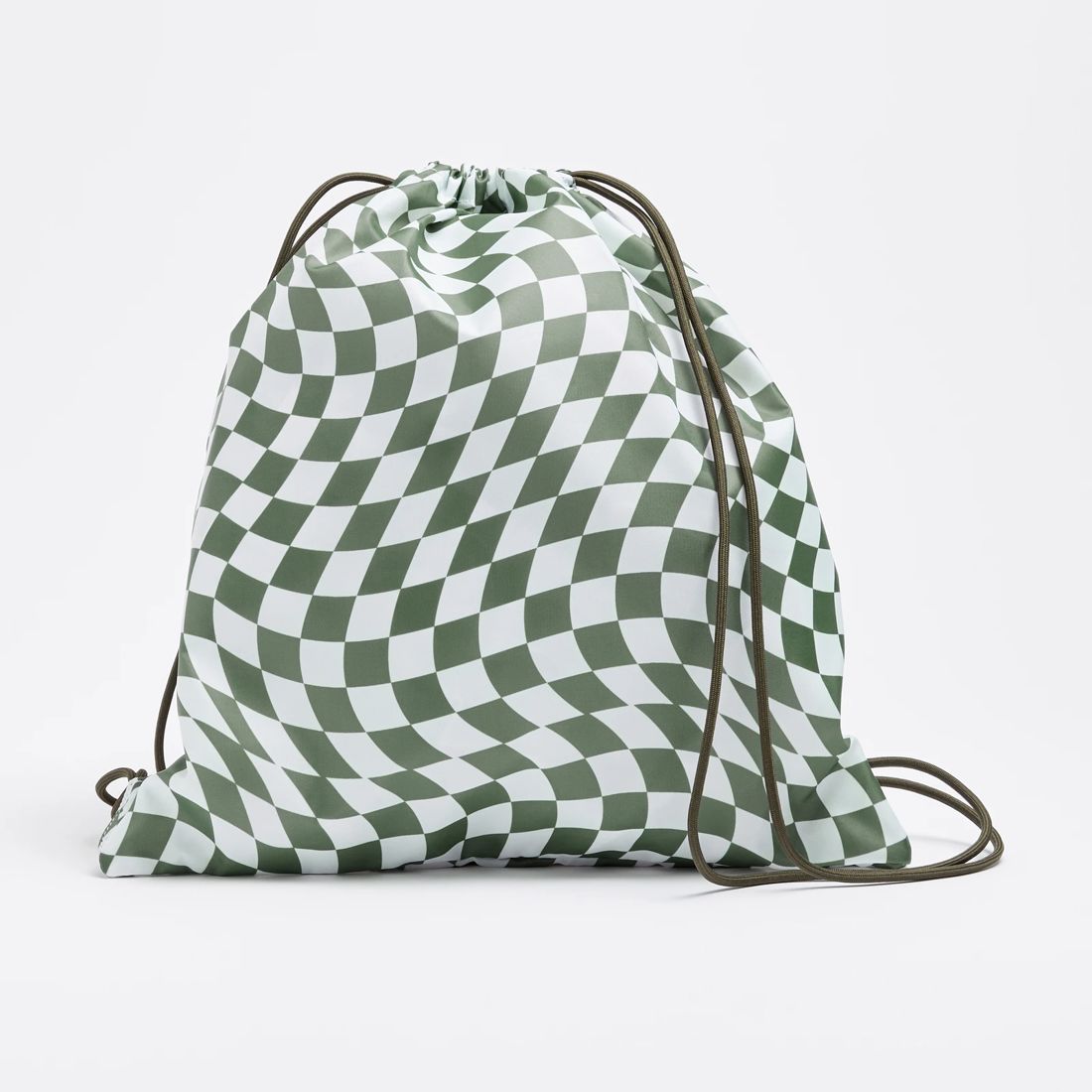Kids Drawstring Tote Bag Green/White Check Target Australia