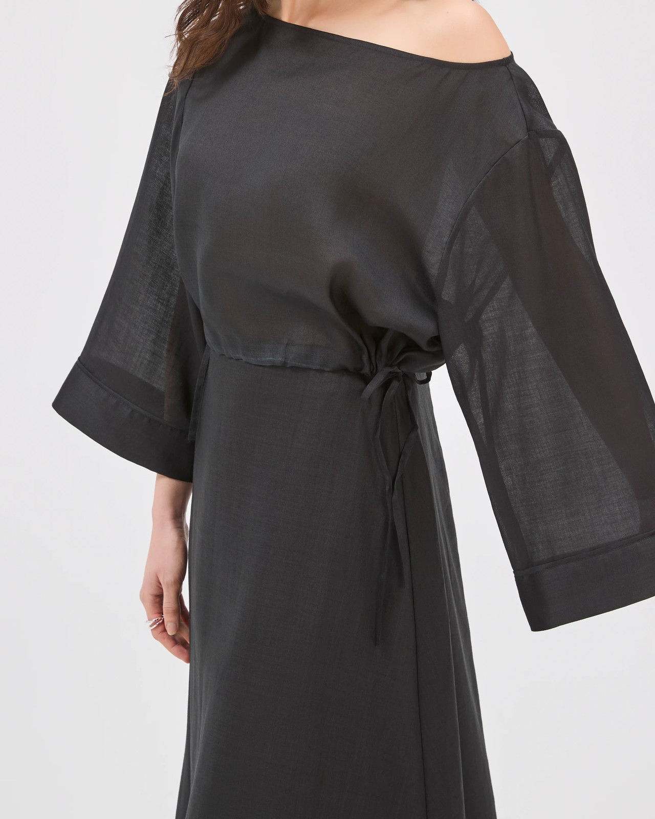 Lily Loves Ramie Off Shoulder Top - Black 4 of 6