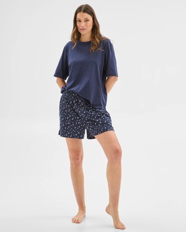 Womens Australian Cotton Jersey Sleep Boxer Shorts