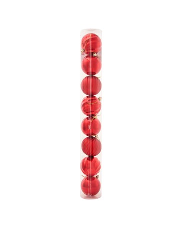 Anko 8 Pack of 8cm Red Baubles