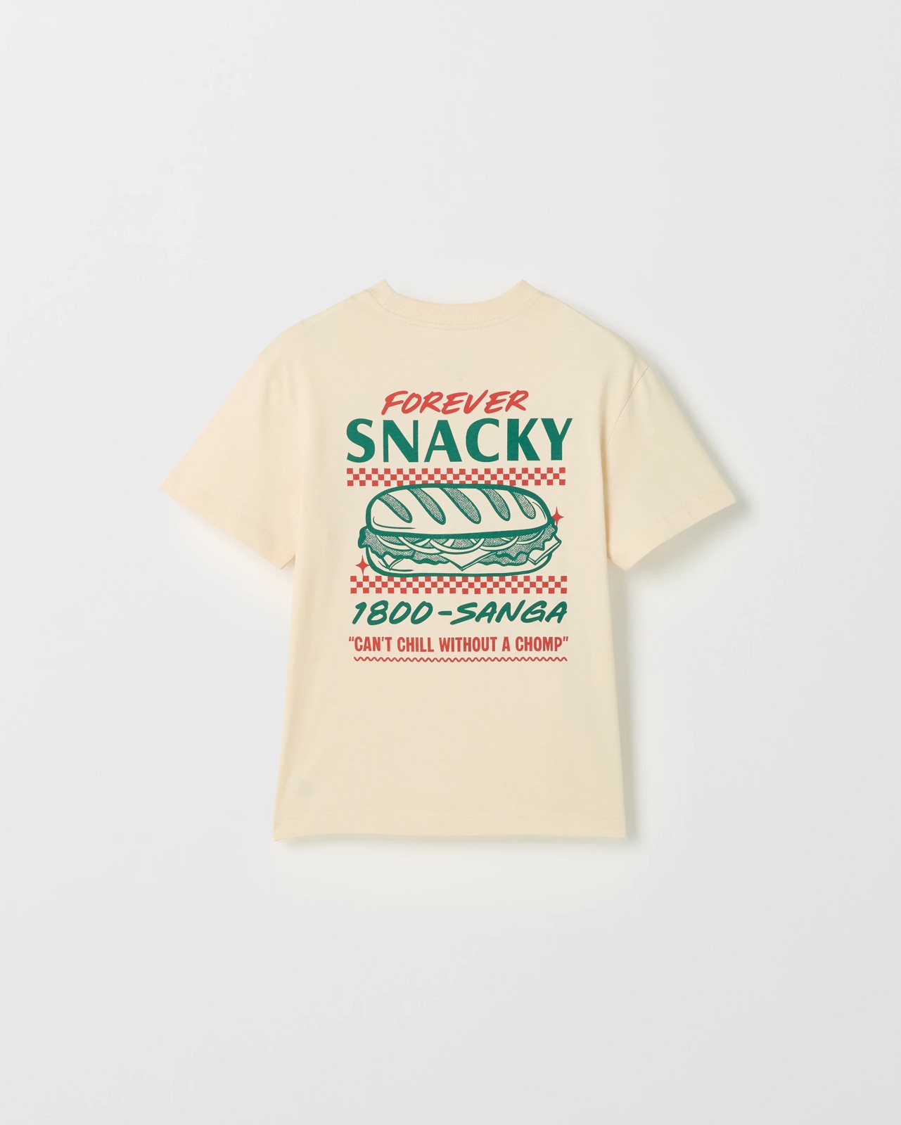 Australian Cotton Short Sleeve T-Shirt - Off White 3 of 3