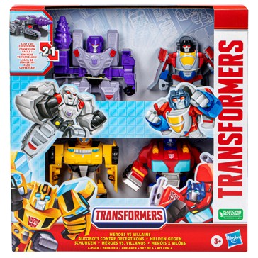 4‑Pack Transformers Heroes Vs Villains