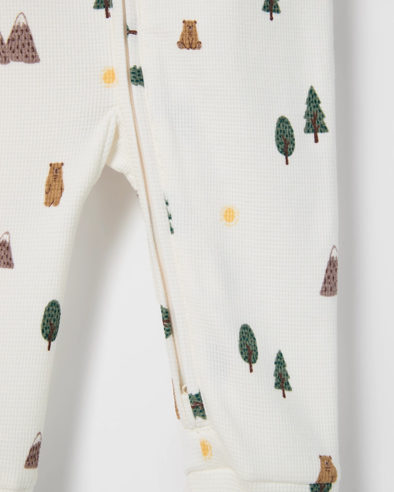 Baby Organic Cotton Zip Waffle Footless Coverall 3 of 3