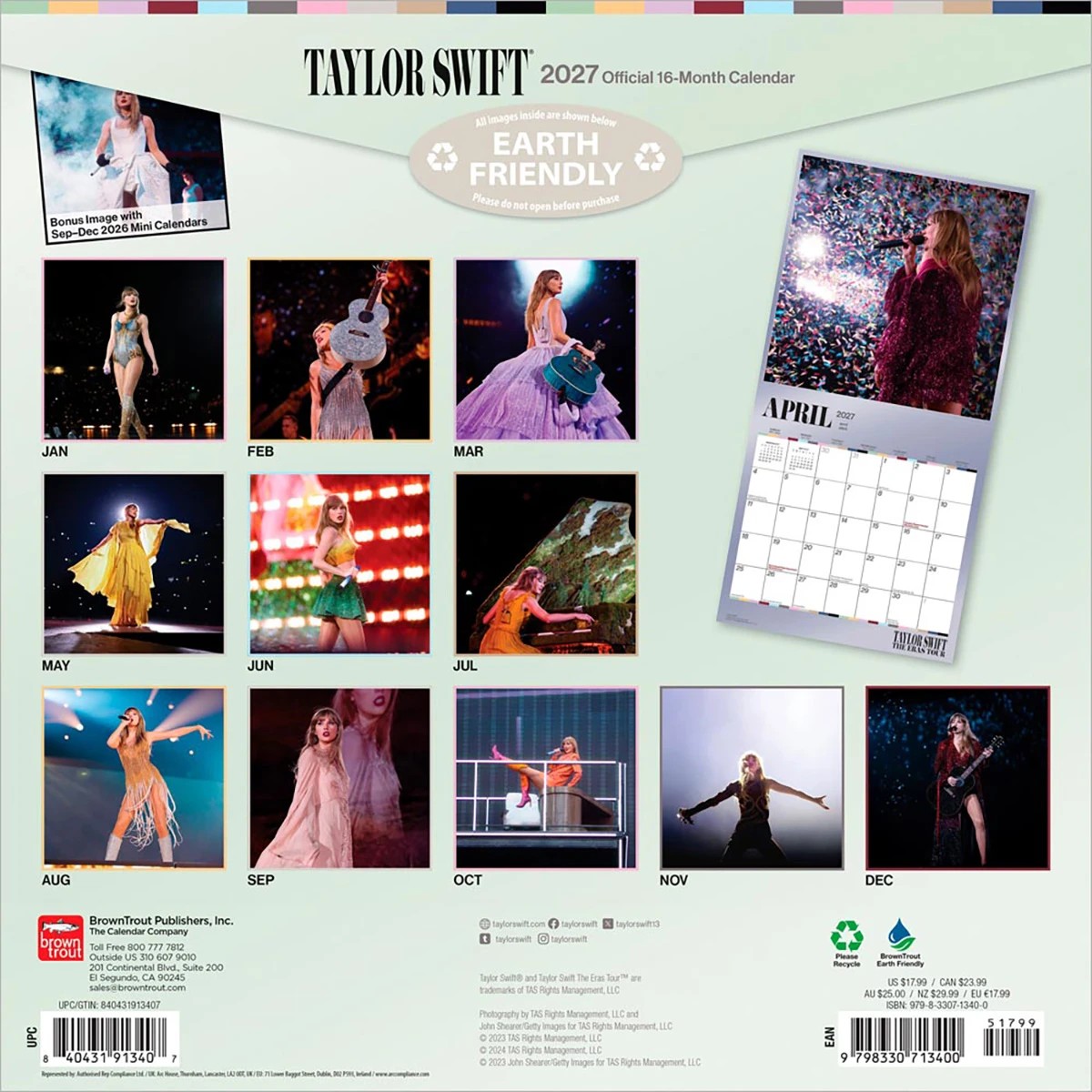 Taylor Swift 2027 Official 16-Month Calendar 2 of 4