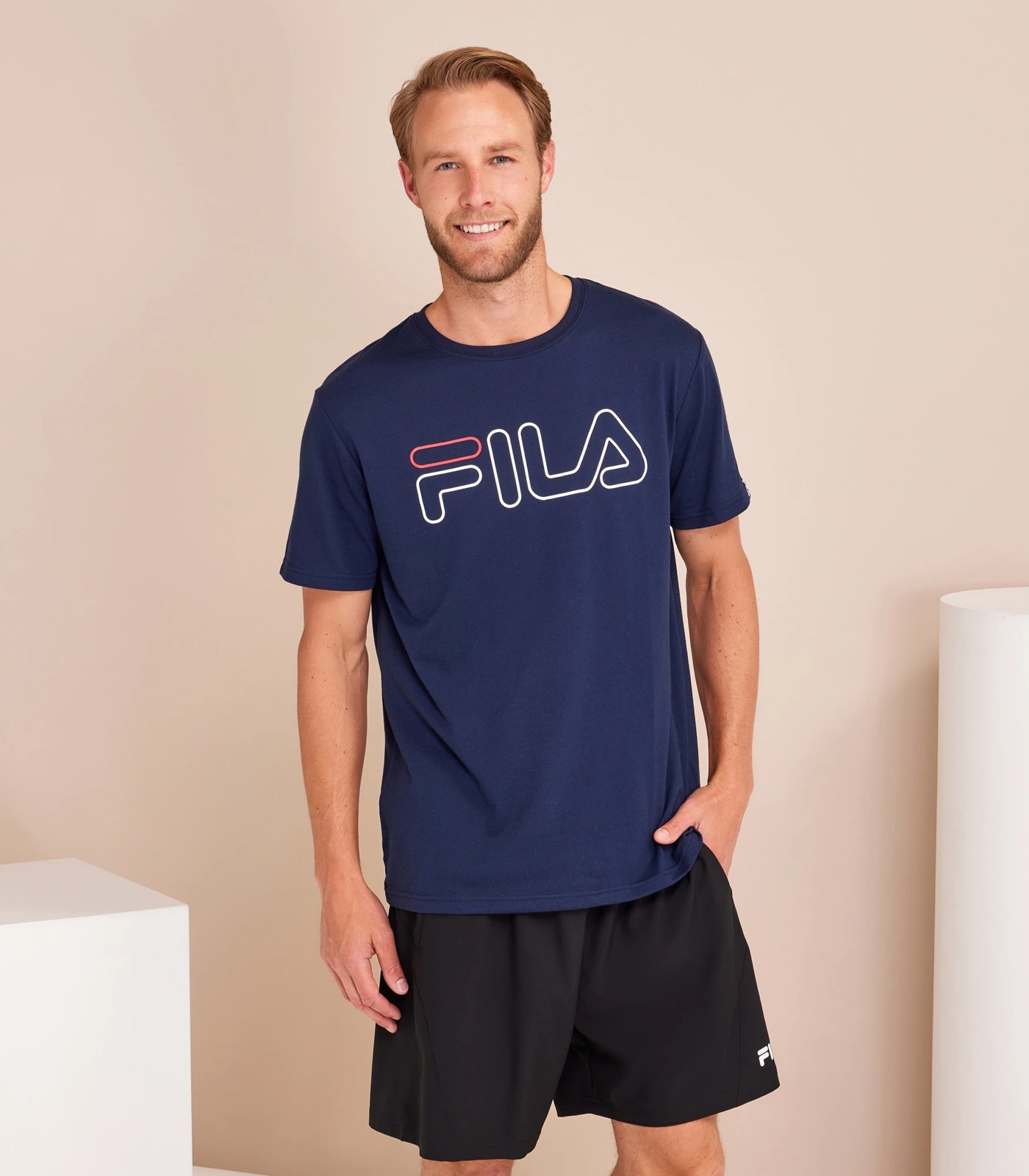 Fila t shirt mens blue on sale