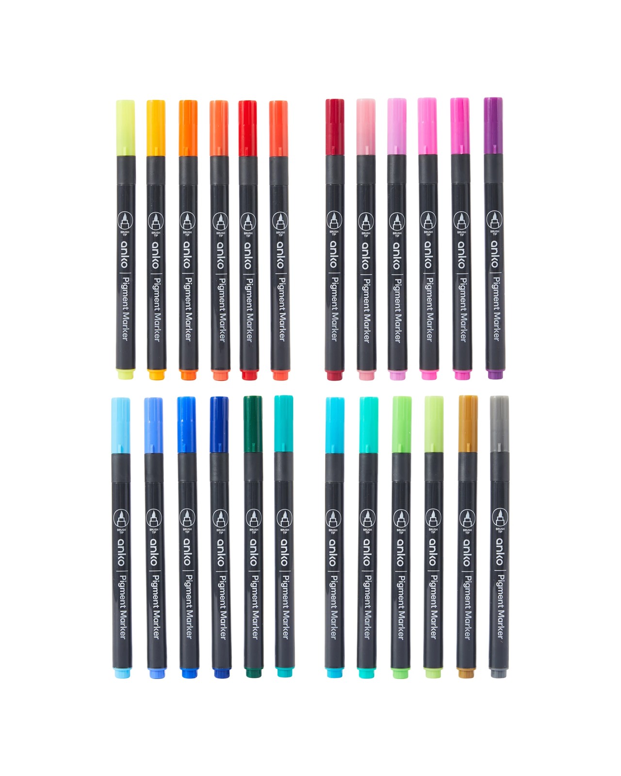 24 Pack Pigment Markers - Anko 3 of 6