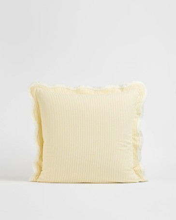 Charlotte Stripe Linen and Cotton European Pillowcase - Sunlight