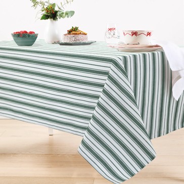 Anko Green Stripe Tablecloth