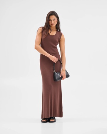 Stitch Detail Knit Maxi Dress - Lily Loves
