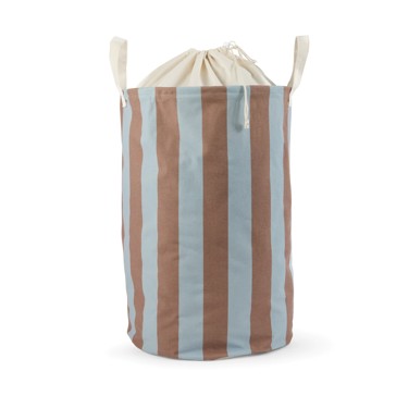 Anko Striped Pop Up Laundry Hamper- Chocolate and Blue
