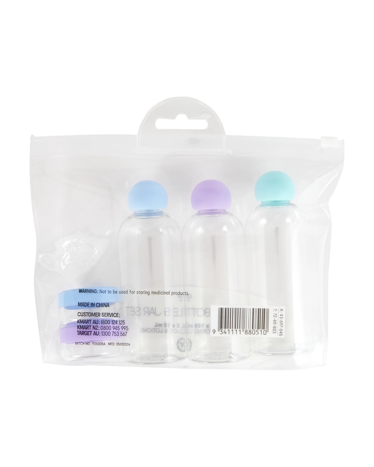 OXX Travel Pack Bottle and Jar Set 5 of 5